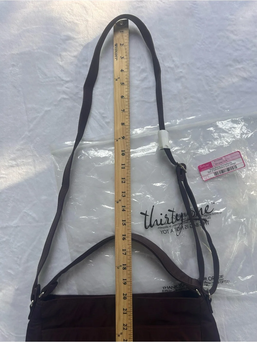 Thirty-One Everything Crossbody Bag Womens Burgundy Jewells & Gems Multi